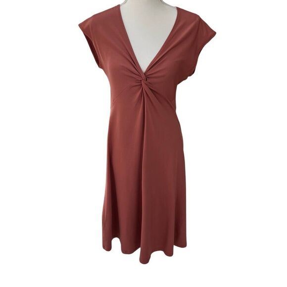 Patagonia Bandha Twist Front Lightweight Dress Rust Red Orange Size Large - Picture 1 of 8